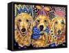 Three Goldens-MADdogART-Framed Stretched Canvas