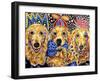 Three Goldens-MADdogART-Framed Giclee Print