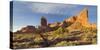 Three Gossips, Courthouse Towers, Arches National Park, Moab, Utah, Usa-Rainer Mirau-Stretched Canvas