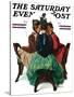 "Three Gossips" Saturday Evening Post Cover, January 12,1929-Norman Rockwell-Stretched Canvas