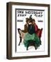 "Three Gossips" Saturday Evening Post Cover, January 12,1929-Norman Rockwell-Framed Giclee Print