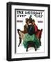 "Three Gossips" Saturday Evening Post Cover, January 12,1929-Norman Rockwell-Framed Giclee Print