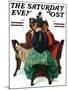 "Three Gossips" Saturday Evening Post Cover, January 12,1929-Norman Rockwell-Mounted Giclee Print