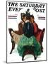 "Three Gossips" Saturday Evening Post Cover, January 12,1929-Norman Rockwell-Mounted Giclee Print