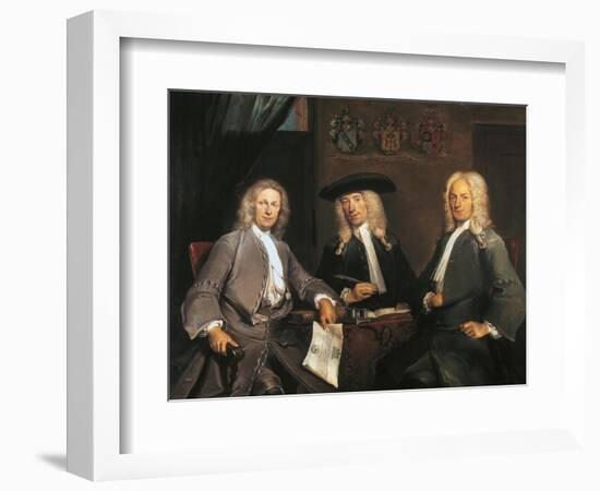 Three Governors of the Surgeons Guild in Amsterdam, 1731-Cornelis Troost-Framed Giclee Print