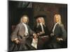 Three Governors of the Surgeons Guild in Amsterdam, 1731-Cornelis Troost-Mounted Giclee Print