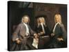Three Governors of the Surgeons Guild in Amsterdam, 1731-Cornelis Troost-Stretched Canvas