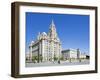 Three Graces Buildings, Pierhead, UNESCO Site, Liverpool, Merseyside, England, UK-Neale Clark-Framed Photographic Print