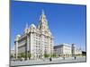 Three Graces Buildings, Pierhead, UNESCO Site, Liverpool, Merseyside, England, UK-Neale Clark-Mounted Photographic Print
