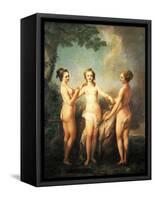 Three Graces or De Nesle Mesdemoiselles-null-Framed Stretched Canvas