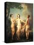 Three Graces or De Nesle Mesdemoiselles-null-Stretched Canvas