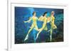 Three Green Mermaids, Retro-null-Framed Premium Giclee Print