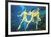 Three Green Mermaids, Retro-null-Framed Premium Giclee Print