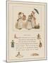 Three Greenaway Girls and Their Dolls One in a Cart-Kate Greenaway-Mounted Art Print