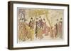 Three Groups of Courtesans with their Shinzo and Kamuro-Kitagawa Utamaro-Framed Giclee Print