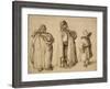 Three Gypsies, C.1605 (Pen and Ink on Paper)-Jacques II de Gheyn-Framed Giclee Print