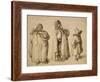 Three Gypsies, C.1605 (Pen and Ink on Paper)-Jacques II de Gheyn-Framed Giclee Print