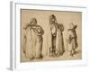 Three Gypsies, C.1605 (Pen and Ink on Paper)-Jacques II de Gheyn-Framed Giclee Print