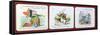 Three Happy Family Cards Depicting Characters from Alice in Wonderland by Lewis Carroll (1832-98)-John Tenniel-Framed Stretched Canvas
