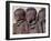 Three Happy Himba Children Enjoy Watching a Dance, Namibia-Nigel Pavitt-Framed Photographic Print