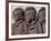 Three Happy Himba Children Enjoy Watching a Dance, Namibia-Nigel Pavitt-Framed Photographic Print