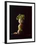 Three Hard-Boiled Brown Eggs Stack One on Top of the Other-Michael Wissing-Framed Photographic Print