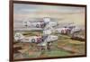 Three Hawker Hart Light Bombers of the Raf's 57 Squadron Flying in Formation, 1935-null-Framed Giclee Print