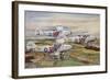 Three Hawker Hart Light Bombers of the Raf's 57 Squadron Flying in Formation, 1935-null-Framed Giclee Print