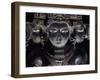 Three-Headed Brahma, Blue Shale Statue from Gwalior, Mahya Pradesh, India-null-Framed Giclee Print