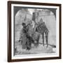 Three Headed Elephant Guarding a Sanctuary, Arakan Pagoda, Mandalay, Burma, 1908-null-Framed Photographic Print