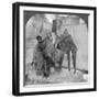 Three Headed Elephant Guarding a Sanctuary, Arakan Pagoda, Mandalay, Burma, 1908-null-Framed Photographic Print