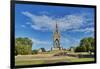 Three heavy horses are ridden past The Albert Memorial, Kensington Gardens, Hyde Park, London, Engl-Tim Winter-Framed Photographic Print