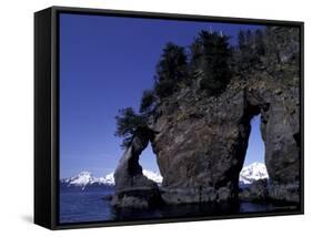 Three-Hole Rock, Kenai Fjords National Park, Alaska, USA-Paul Souders-Framed Stretched Canvas