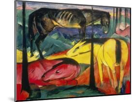 Three Horses, 1913-Franz Marc-Mounted Giclee Print