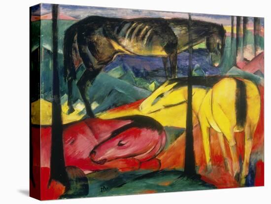 Three Horses, 1913-Franz Marc-Stretched Canvas