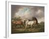 Three Horses in a Stormy Landscape-Charles Towne-Framed Giclee Print