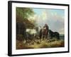 Three Horses with Pigs-John Frederick Herring Jnr-Framed Giclee Print