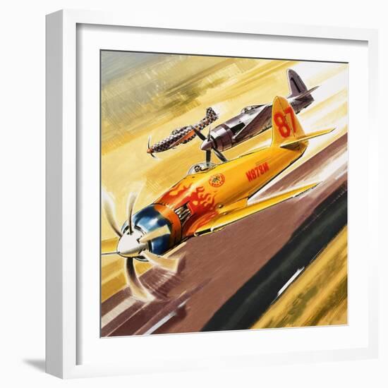 Three 'Hot Rod' Racers from Aerobatic Competitions-Wilf Hardy-Framed Giclee Print