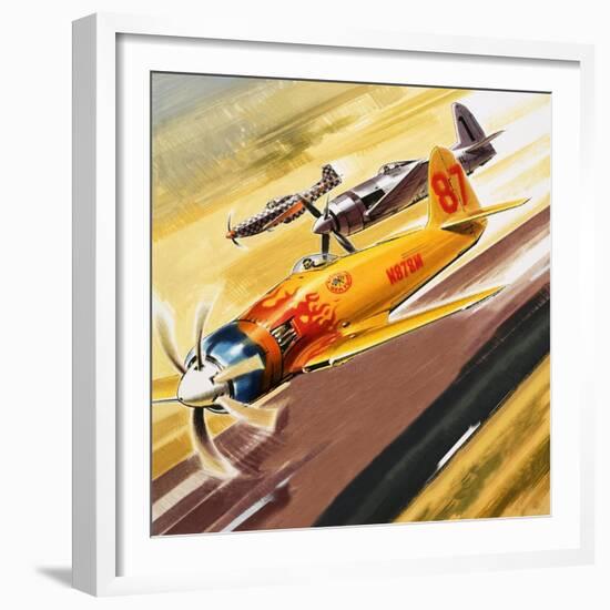 Three 'Hot Rod' Racers from Aerobatic Competitions-Wilf Hardy-Framed Giclee Print