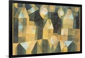 Three Houses and a Bridge; Drei Hauser an Der Brucke-Paul Klee-Framed Giclee Print