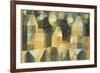 Three Houses and a Bridge; Drei Hauser an Der Brucke-Paul Klee-Framed Giclee Print