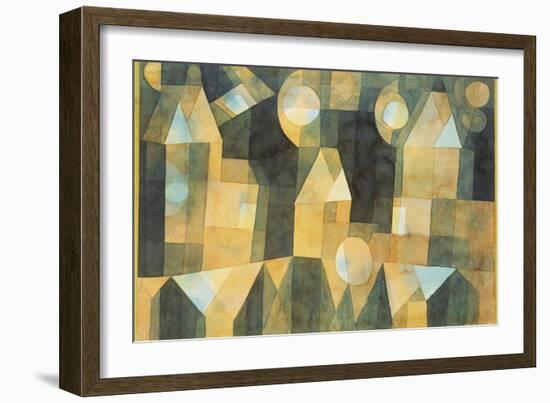 Three Houses and a Bridge; Drei Hauser an Der Brucke-Paul Klee-Framed Giclee Print