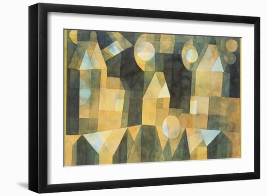 Three Houses and a Bridge; Drei Hauser an Der Brucke-Paul Klee-Framed Giclee Print