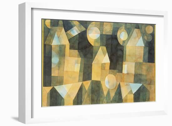 Three Houses and a Bridge; Drei Hauser an Der Brucke-Paul Klee-Framed Giclee Print