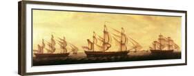 Three Hudson Bay Ships in the Thames-Francis Holman-Framed Premium Giclee Print