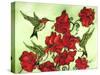 Three Humming Birds-Holly Carr-Stretched Canvas