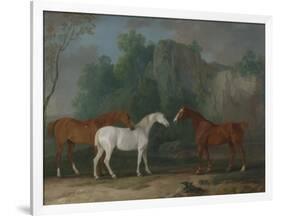 Three Hunters in a Rocky Landscape, 1775-Sawrey Gilpin-Framed Premium Giclee Print