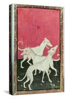 Three Hunting Dogs, One of a Set of Playing Cards, Courtly Hawking, Upper Rhein Are, c.1440-45-Konrad Witz-Stretched Canvas