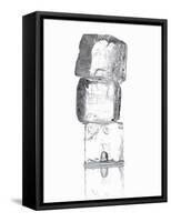 Three Ice Cubes in a Pile-Kai Stiepel-Framed Stretched Canvas