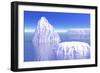 Three Icebergs in Ocean by Daylight-null-Framed Premium Giclee Print